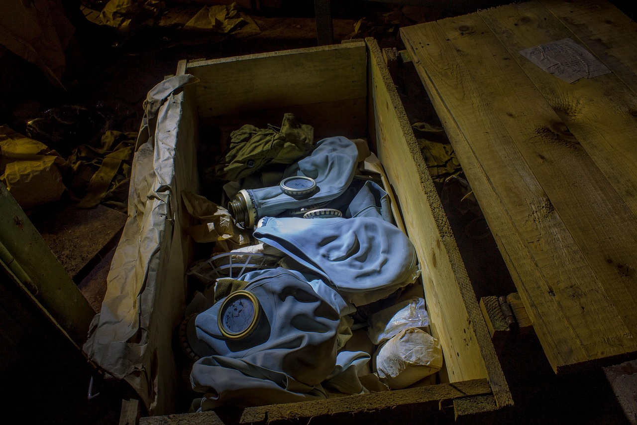 gas masks, box, bunker, abandoned, gp-5, bunker, bunker, bunker, bunker, bunker