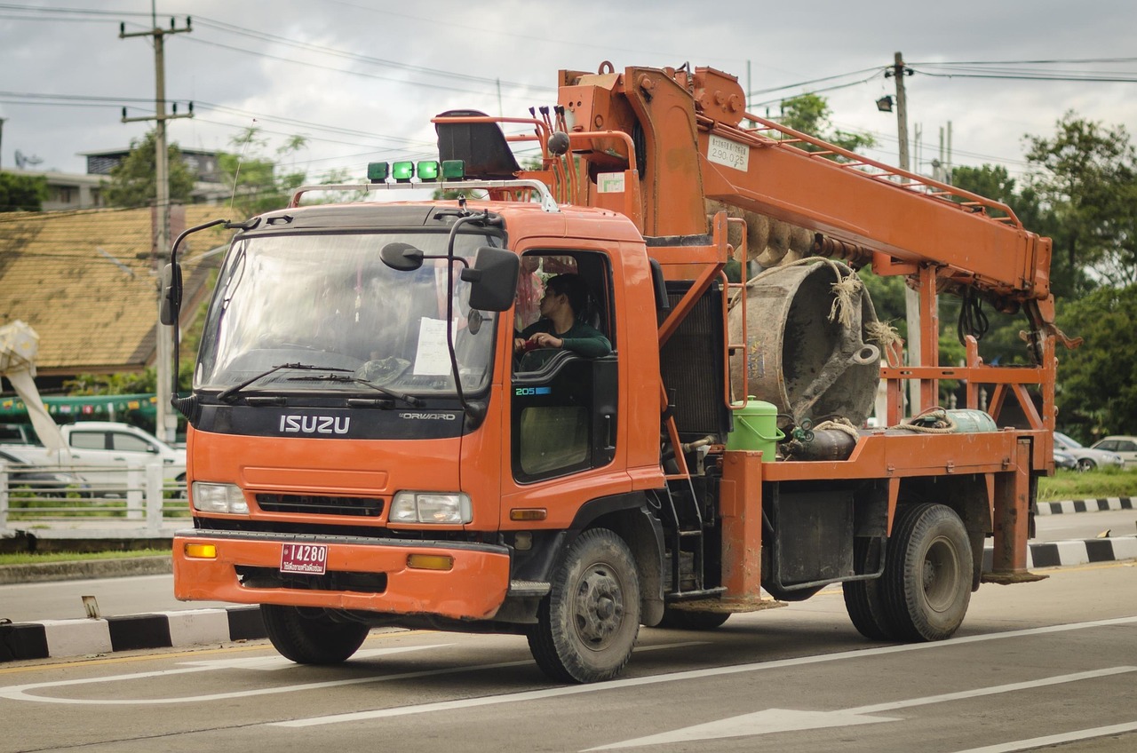 truck, service, transportation, vehicle, transport, automobile, industry, brown truck, brown service