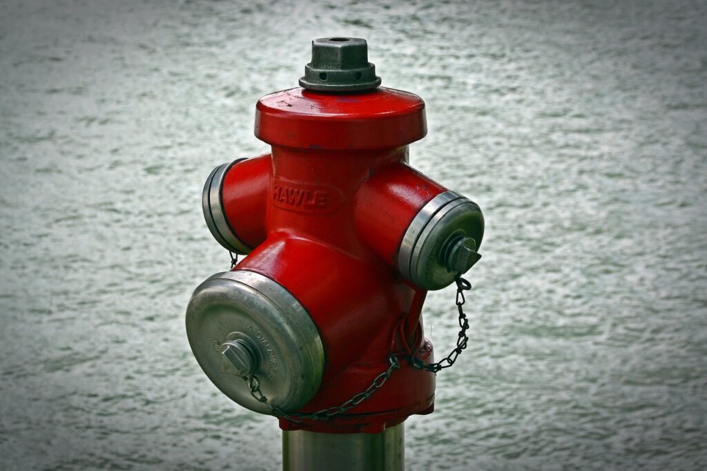 hydrant, water, red, fire fighters, metal, water hydrant, clear, nature, water supplier, fire, fire fighting water, tube, port