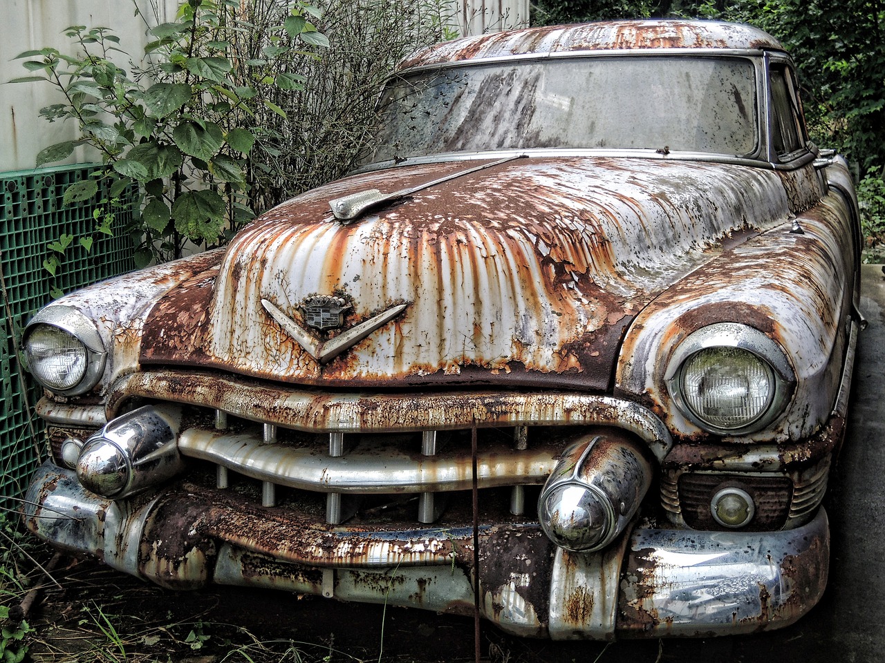 car, scrapped car, scrap, green, blue, car wallpapers, rust