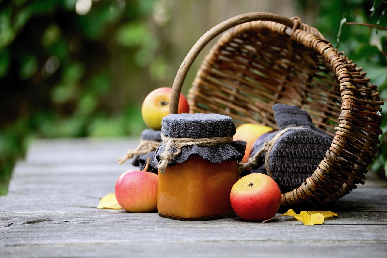 jam, apple jam, apples, nature, harvest, garden, fruits, orchard, fruit basket, homemade jam, preserve