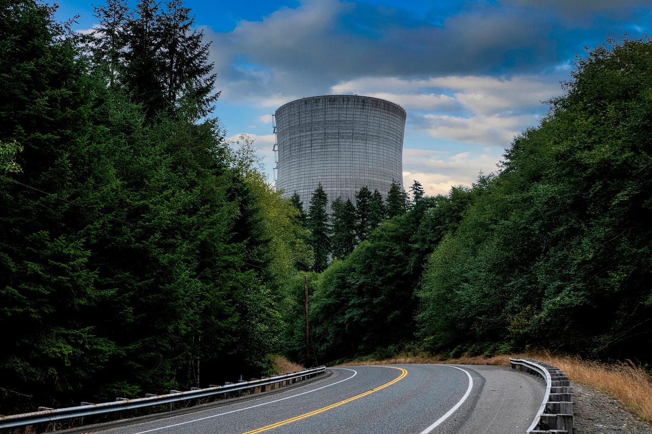 cooling tower, nuclear energy, satsop washington, electrical power