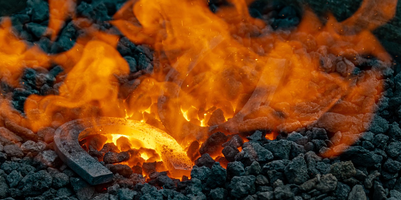 horseshoe, fire, flame, carbon, hot, forge, heat, iron, iron work, wrought iron, craft, burn, lichterloh, embers, carbon, carbon, forge, forge, forge, forge, forge