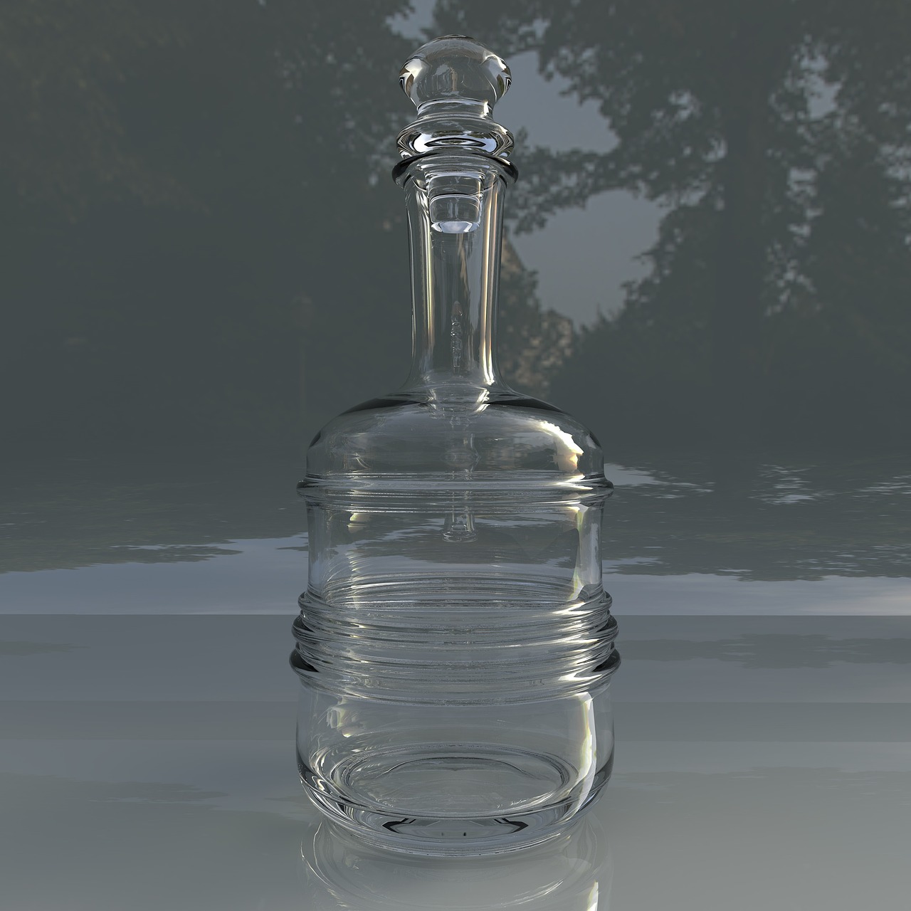 glass carafe for water, bottle, decanter