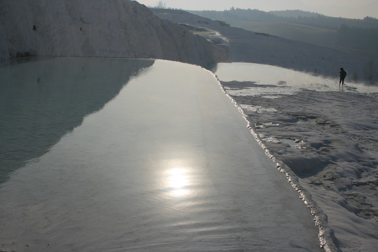 turkey, pamukkale, calcium, ore, thermal, geology